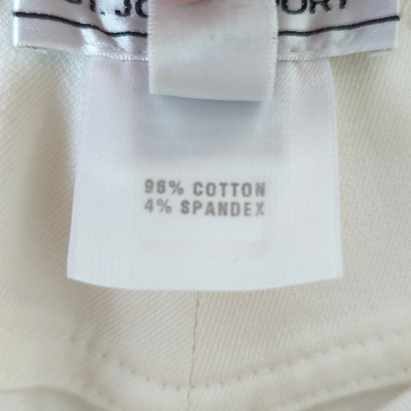 St. John Sport Lightweight High Waisted Relaxed Fit Straight Leg Pants Cream 4 - Picture 12 of 16